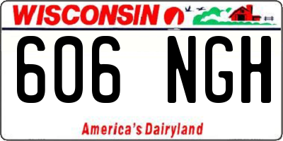 WI license plate 606NGH