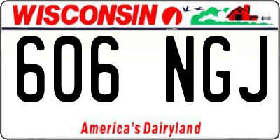 WI license plate 606NGJ