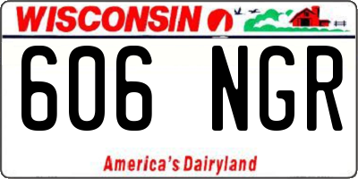 WI license plate 606NGR