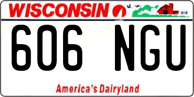 WI license plate 606NGU
