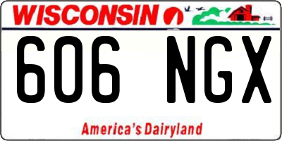 WI license plate 606NGX