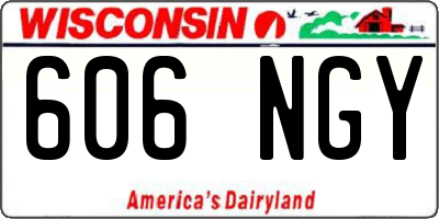 WI license plate 606NGY