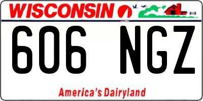 WI license plate 606NGZ