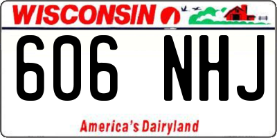 WI license plate 606NHJ