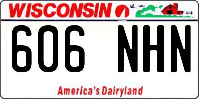 WI license plate 606NHN