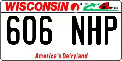 WI license plate 606NHP