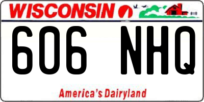 WI license plate 606NHQ