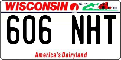 WI license plate 606NHT