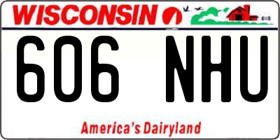 WI license plate 606NHU