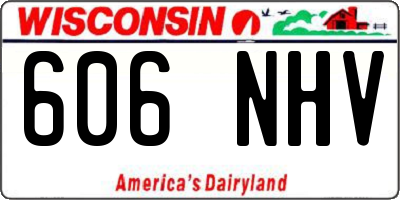WI license plate 606NHV