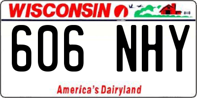 WI license plate 606NHY