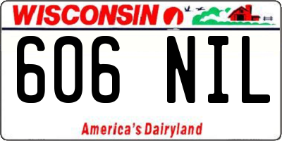 WI license plate 606NIL