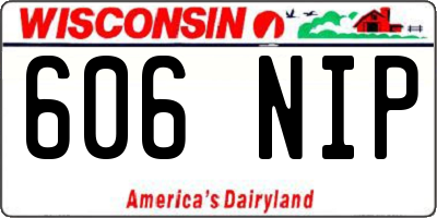 WI license plate 606NIP