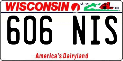 WI license plate 606NIS