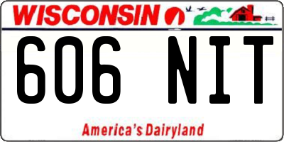 WI license plate 606NIT