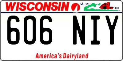 WI license plate 606NIY