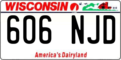 WI license plate 606NJD