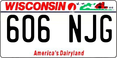 WI license plate 606NJG