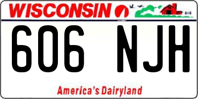 WI license plate 606NJH