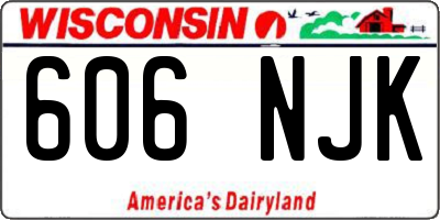 WI license plate 606NJK