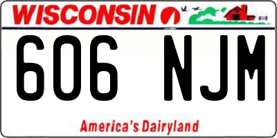 WI license plate 606NJM