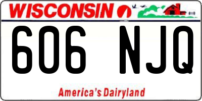WI license plate 606NJQ
