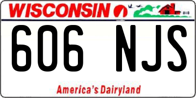 WI license plate 606NJS