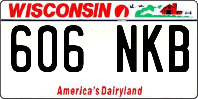 WI license plate 606NKB