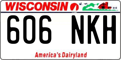 WI license plate 606NKH