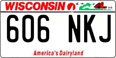 WI license plate 606NKJ