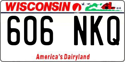 WI license plate 606NKQ