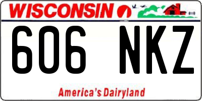 WI license plate 606NKZ