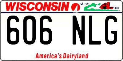 WI license plate 606NLG