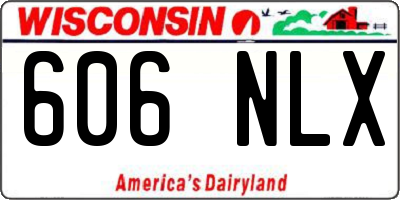 WI license plate 606NLX