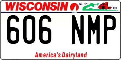 WI license plate 606NMP