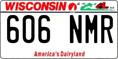 WI license plate 606NMR