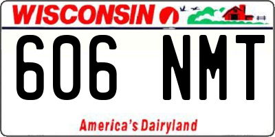 WI license plate 606NMT