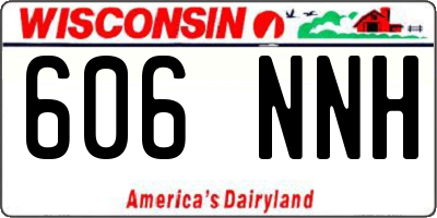 WI license plate 606NNH