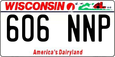 WI license plate 606NNP