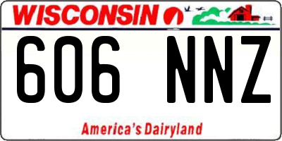 WI license plate 606NNZ