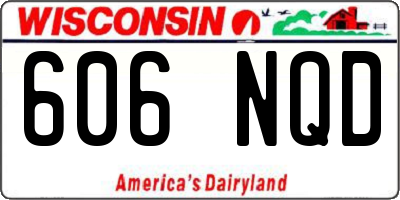 WI license plate 606NQD