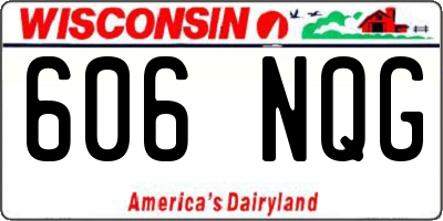 WI license plate 606NQG