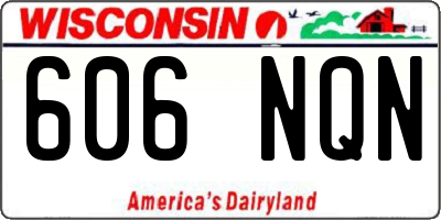 WI license plate 606NQN