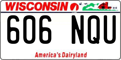 WI license plate 606NQU