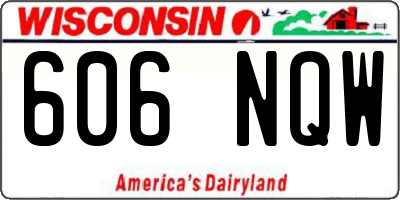 WI license plate 606NQW