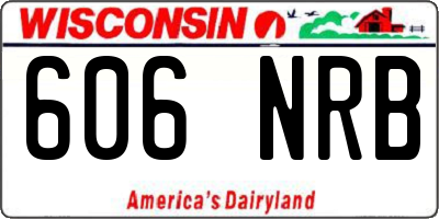 WI license plate 606NRB