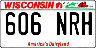 WI license plate 606NRH