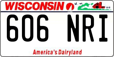 WI license plate 606NRI