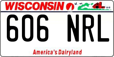 WI license plate 606NRL