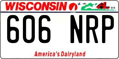WI license plate 606NRP